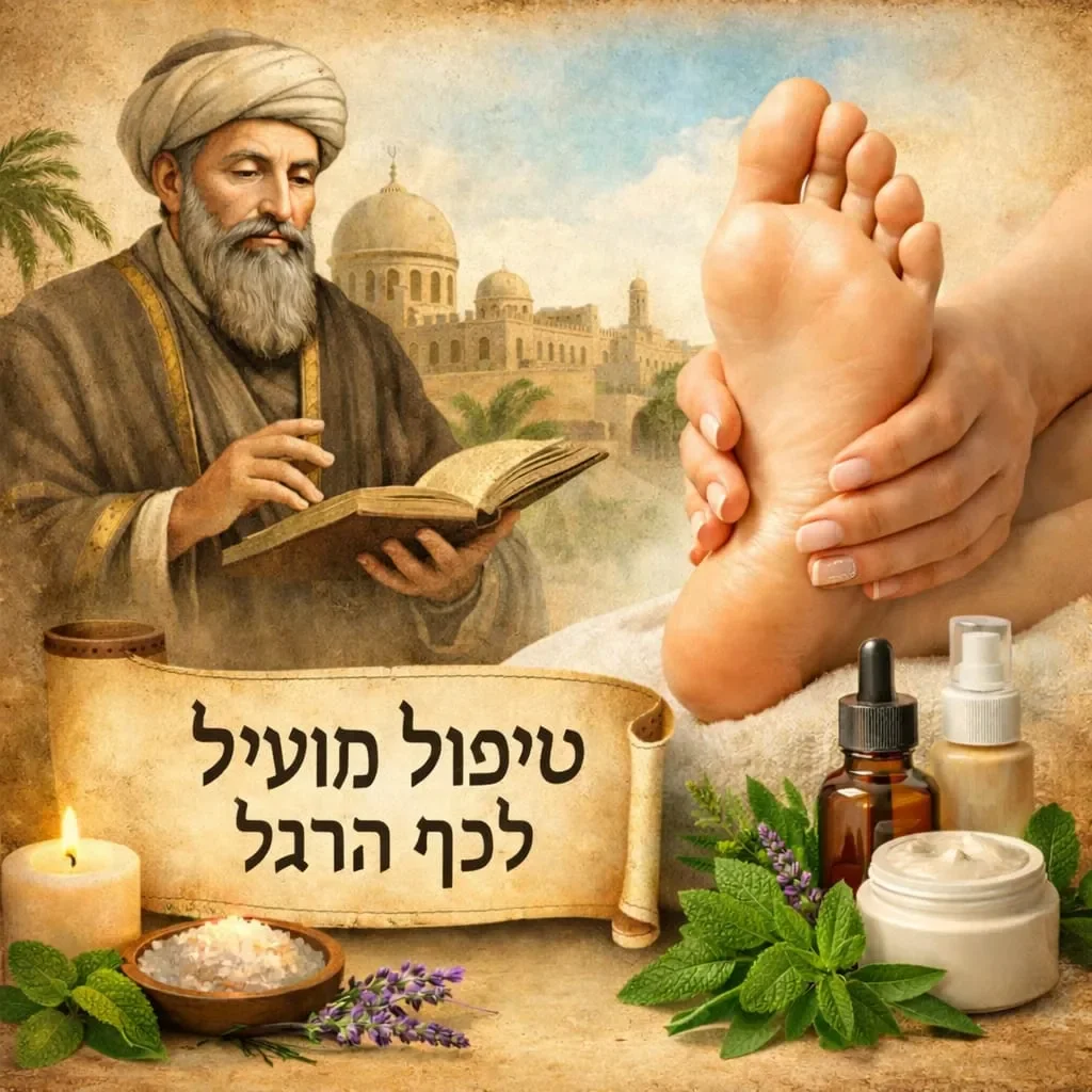 טיפול שיקומי מקצועי בכף הרגל עם ציוד ותכשירים קליניים
